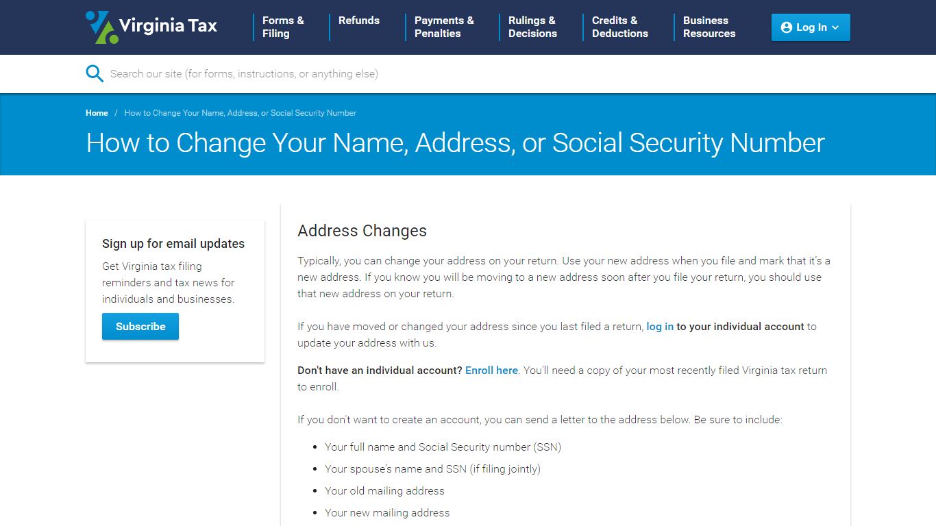 How to Change Your Name, Address, or Social Security Number