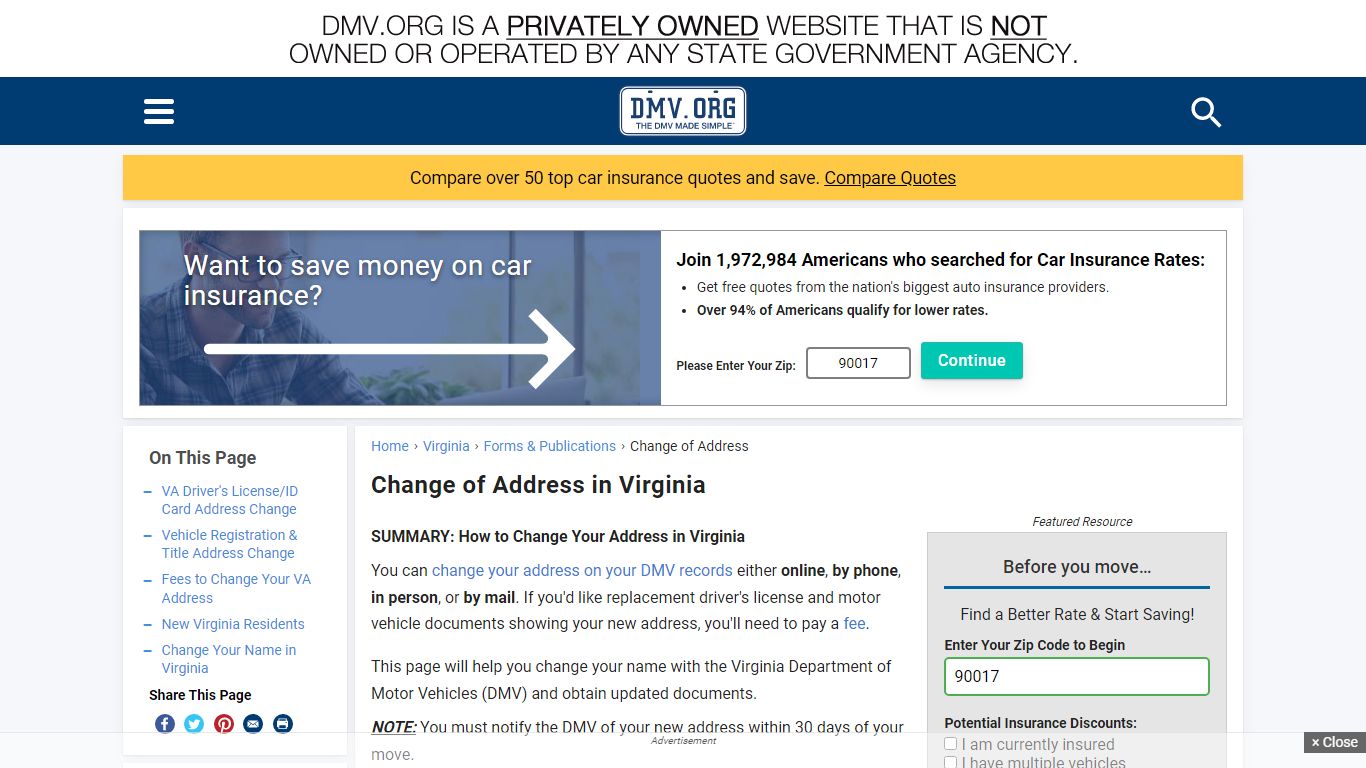 How to Change Your Address With Virginia DMV | DMV.ORG