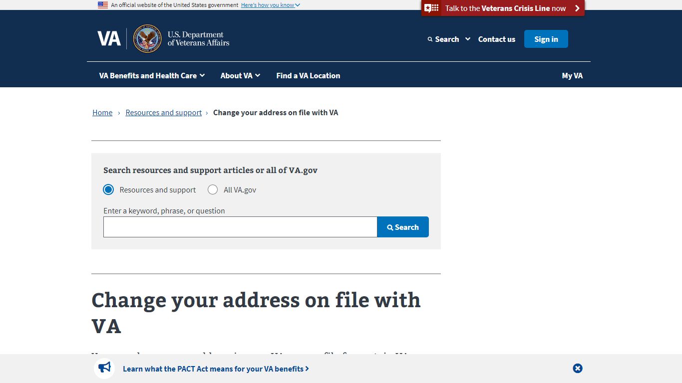 Change Your Address On File With VA | Veterans Affairs